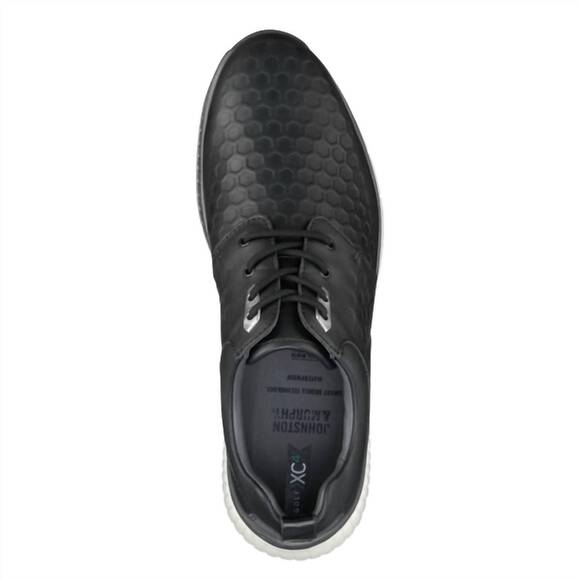 NEW JOHNSTON & MURPHY men\'s h2 luxe hybrid leather shoes in black
